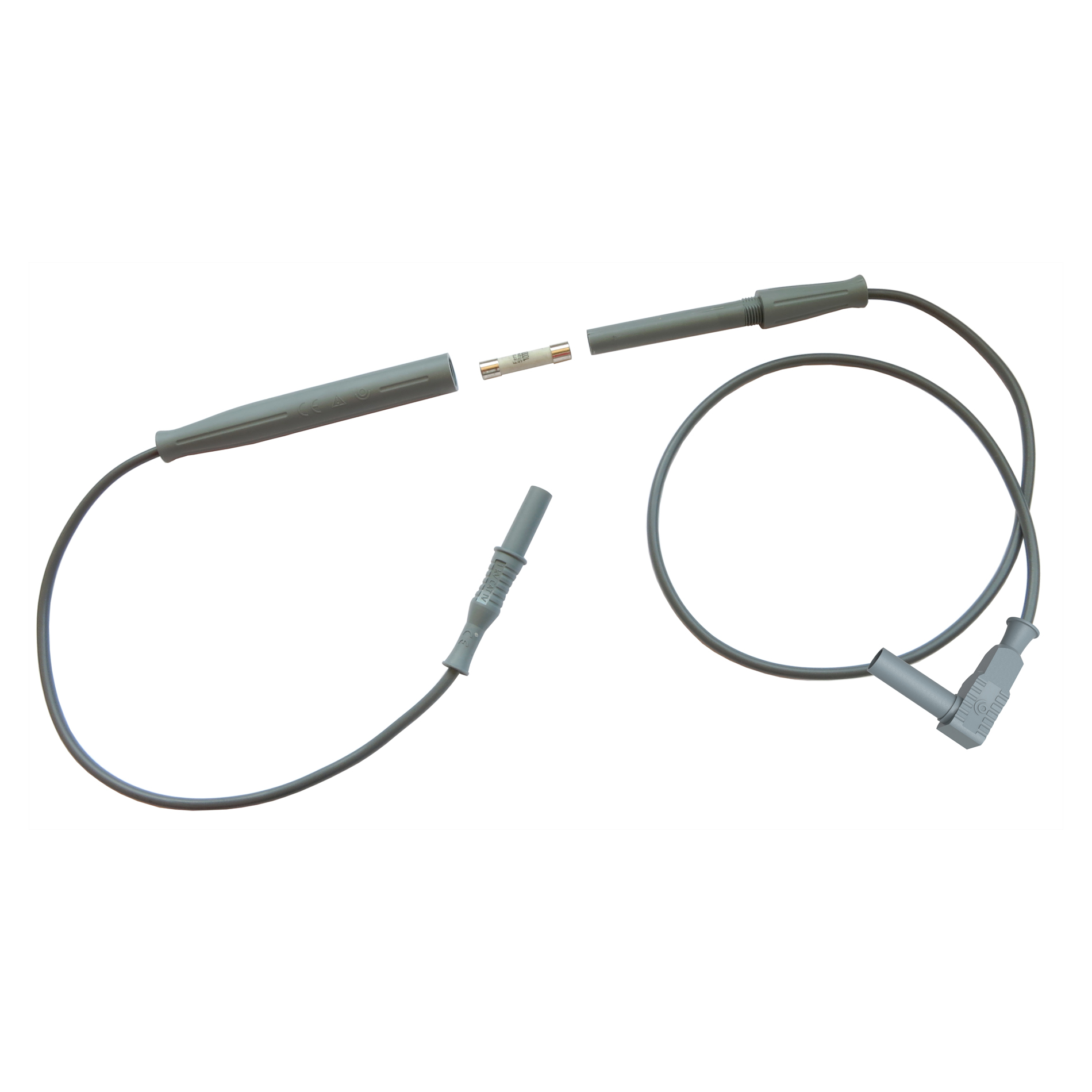 Ø4mm banana plugs with fuse holder, straight / rightangle ELECTRO PJP